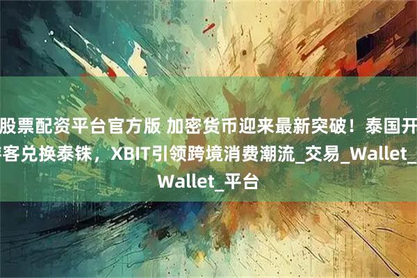 股票配资平台官方版 加密货币迎来最新突破！泰国开放游客兑换泰铢，XBIT引领跨境消费潮流_交易_Wallet_平台